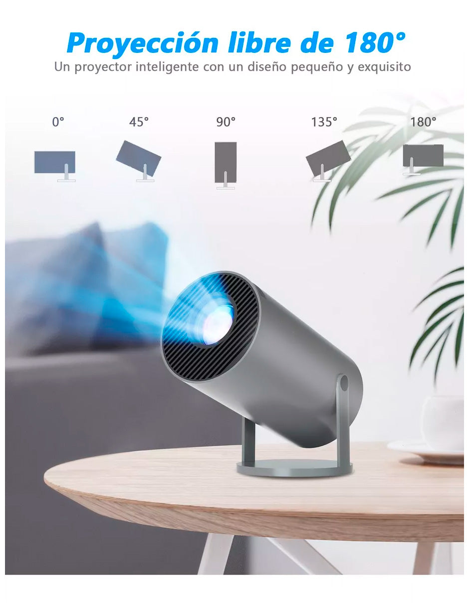 Proyector Cañon Petukita Box Hd con Android/Wifi Led Gris