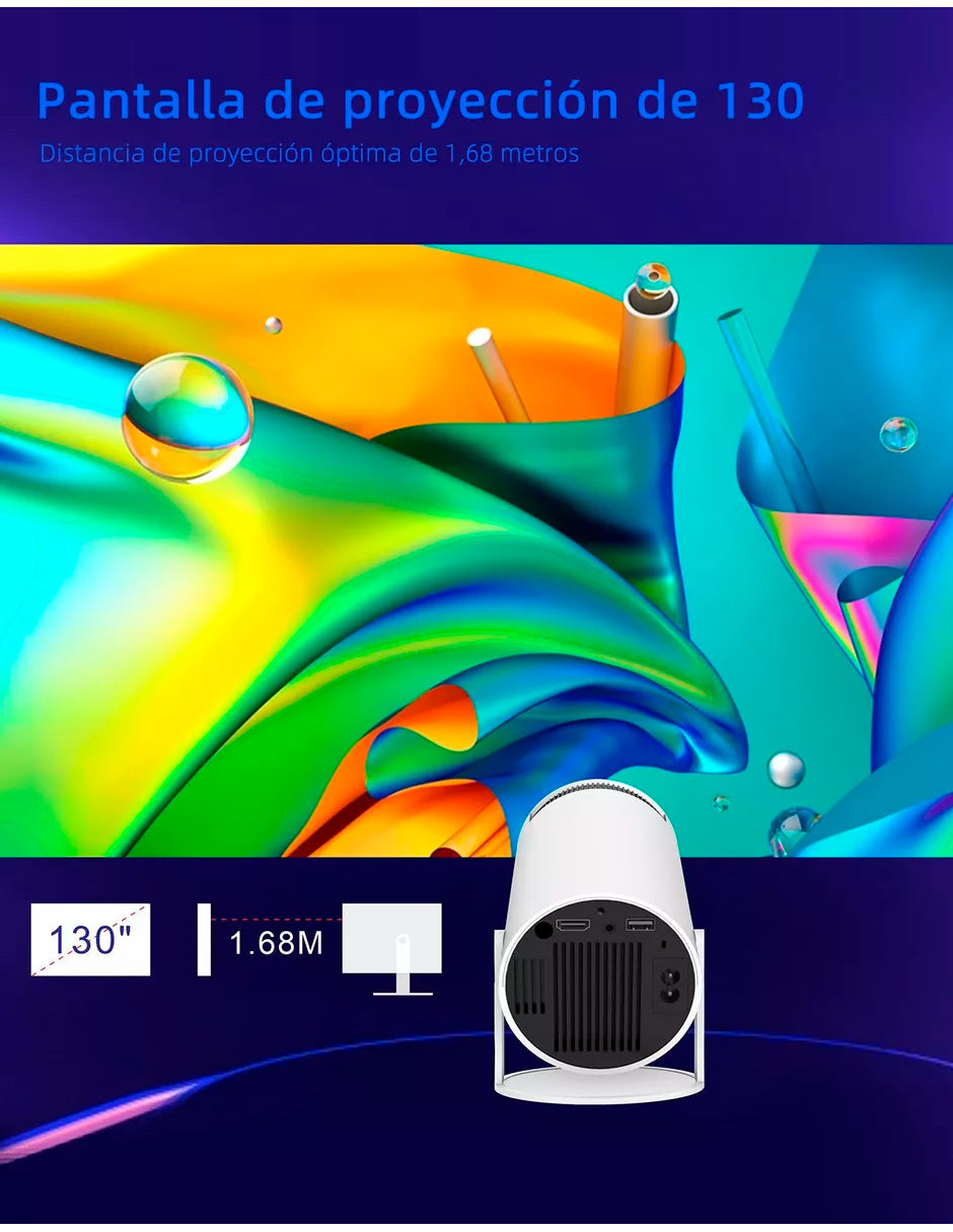 Proyector Cañon Petukita Box Hd con Android/Wifi Led Blanco