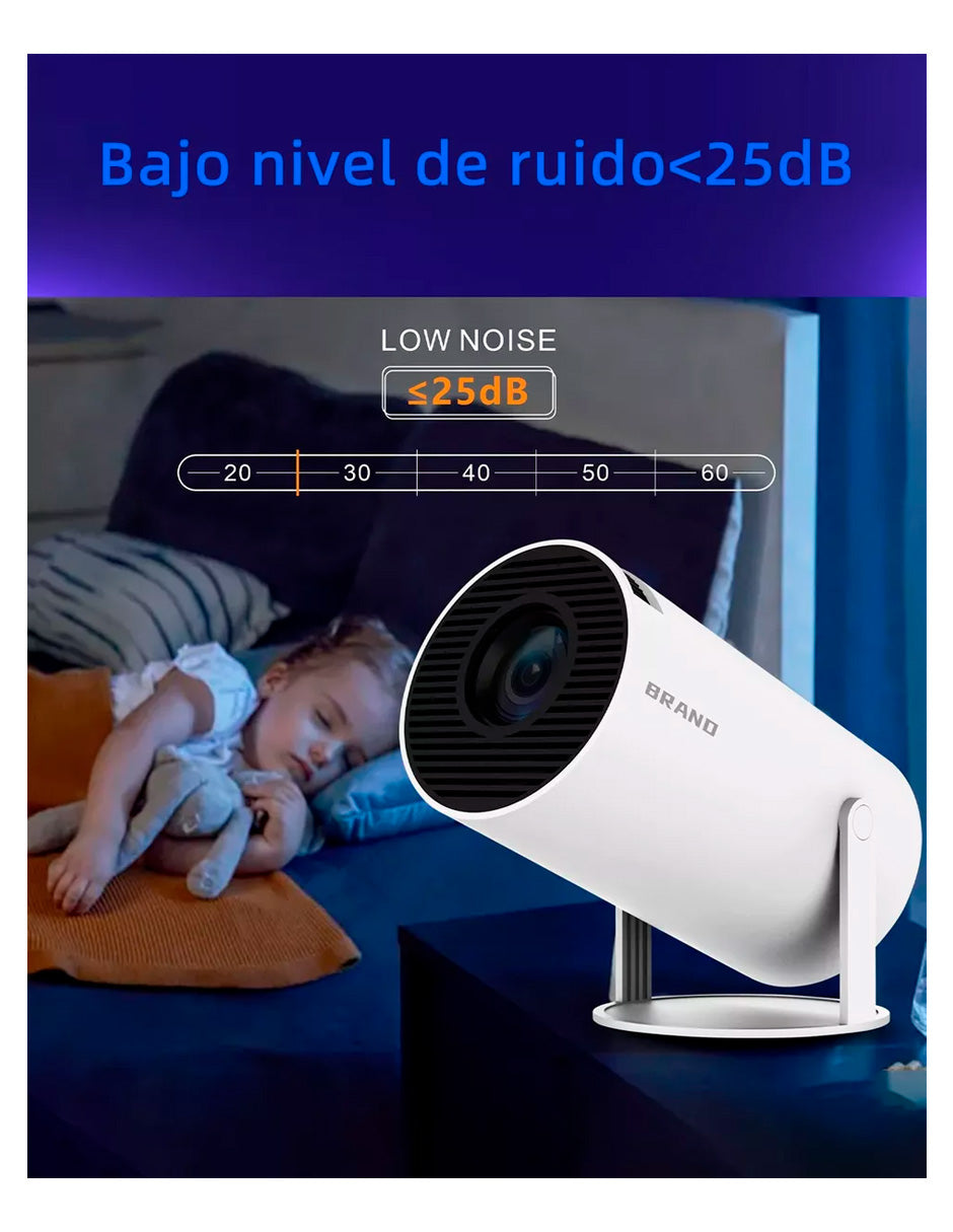 Proyector Cañon Petukita Box Hd con Android/Wifi Led Blanco