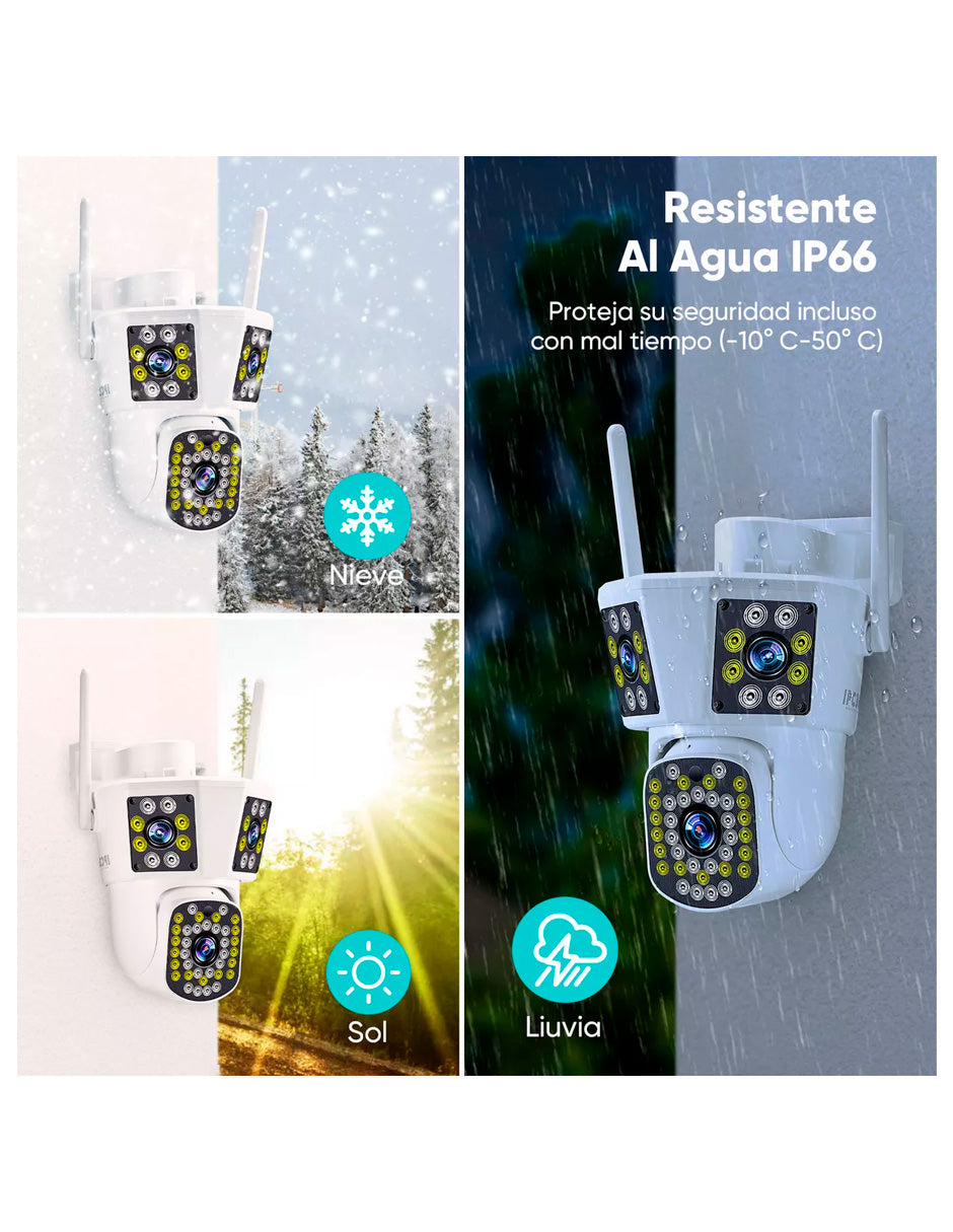 2 PZS Cámara De Vigilancia Petukita Box IPC360 Exterior con Wifi con Tres Pantallas