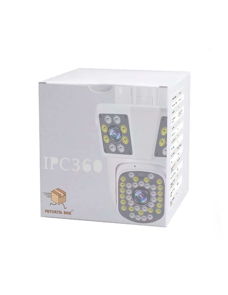 Cámara De Vigilancia Petukita Box IPC360 para Exterior/Wifi con tres Cámaras