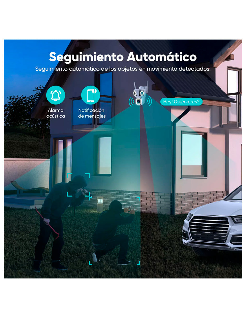 Cámara De Vigilancia Petukita Box IPC360 para Exterior/Wifi con tres Cámaras