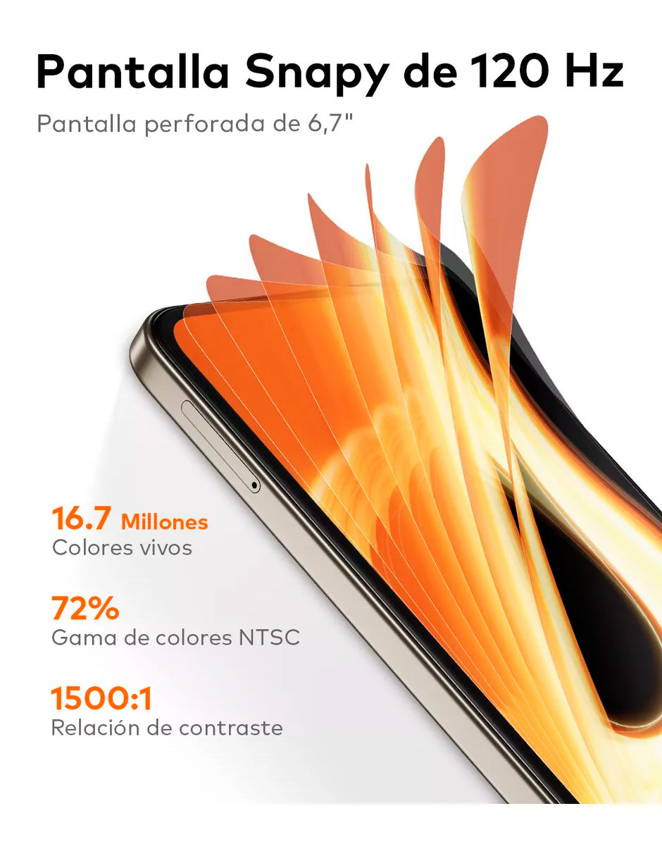 SmartPhone Itel P65 Dual Sim 256 gb Rom / 12gb Ram Cámara 50 mp+8 mp Batería De 5000 mah Plata