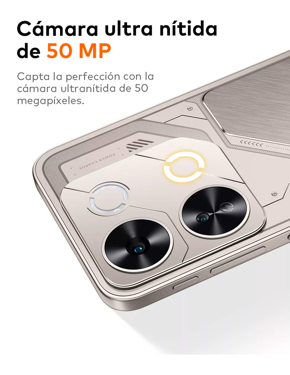 SmartPhone Itel P65 Dual Sim 256 gb Rom / 12gb Ram Cámara 50 mp+8 mp Batería De 5000 mah Plata