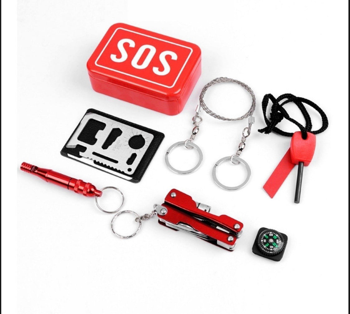 Kit de supervivencia SOS en caja compacta con silbato y brújula JFSOS - foto 6