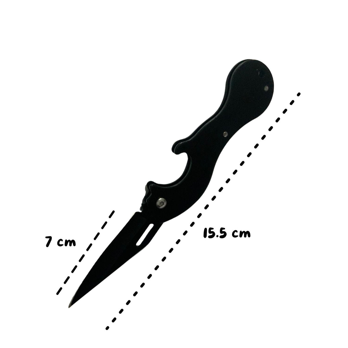 Navaja compacta con mango grabado y destapador integrado, hoja de 7 cm - foto 4