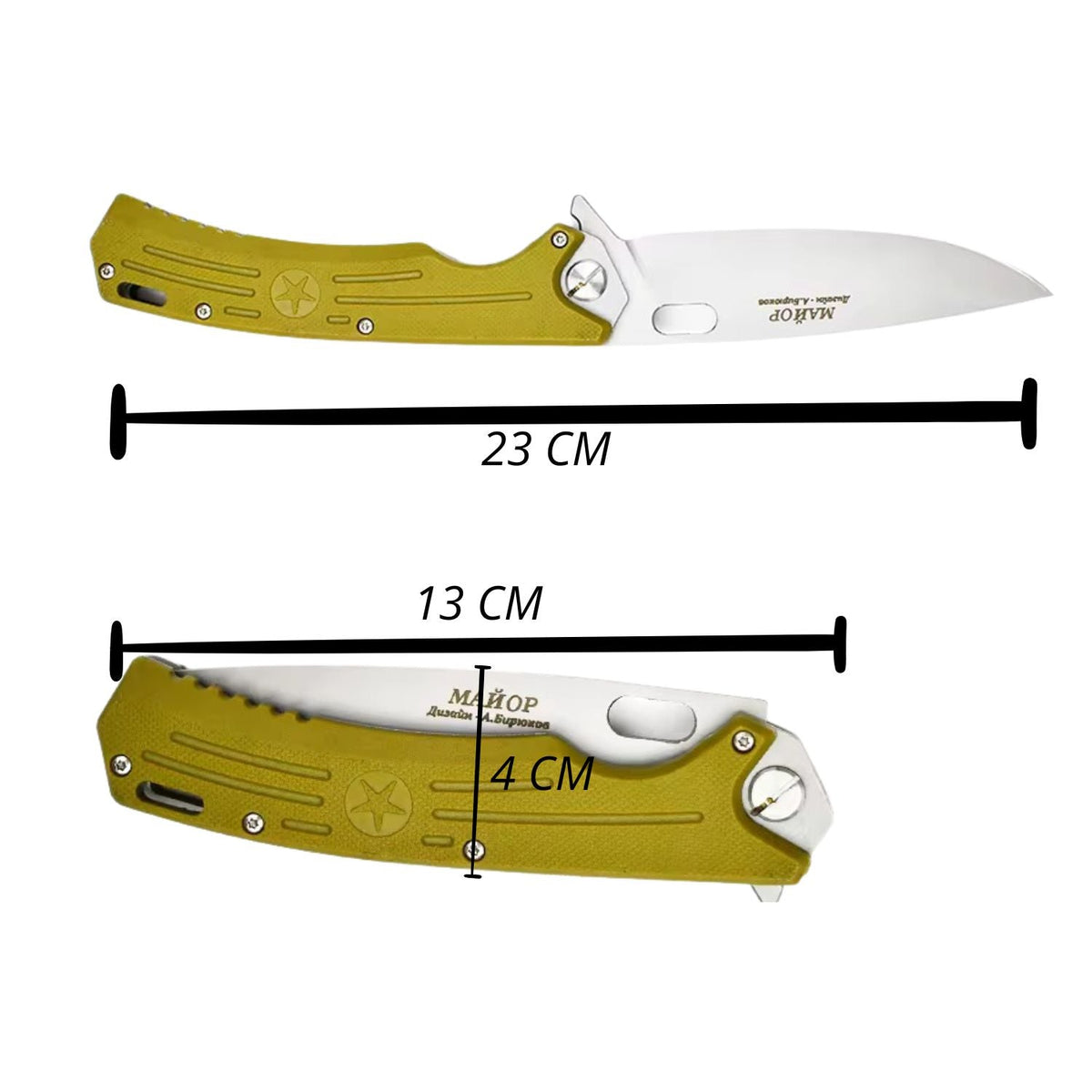 Navaja de apertura asistida de 23 cm con hoja 440C y mango de aluminio - foto 4