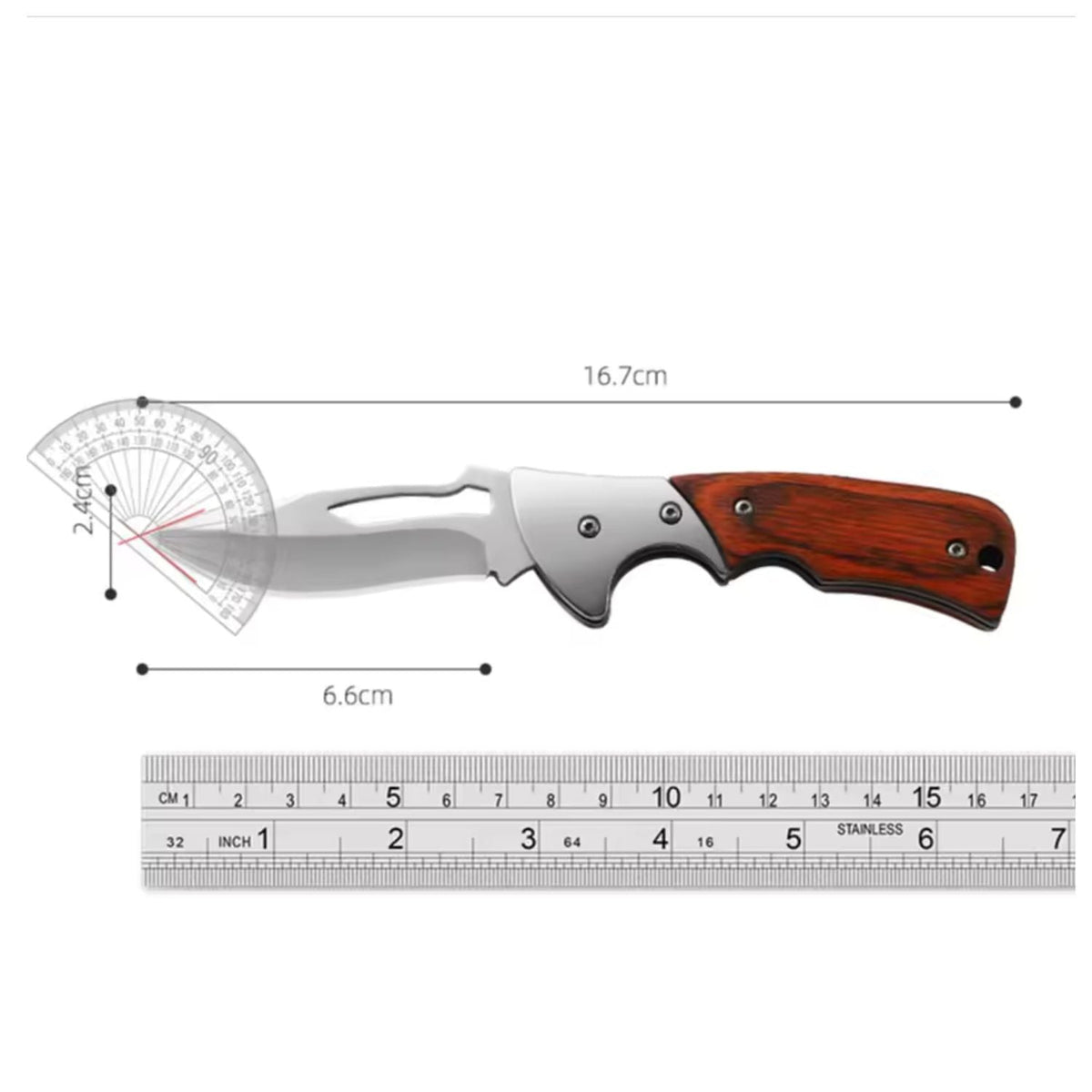 Mini navaja de bolsillo ultraligera con mosquetón integrado - foto 5