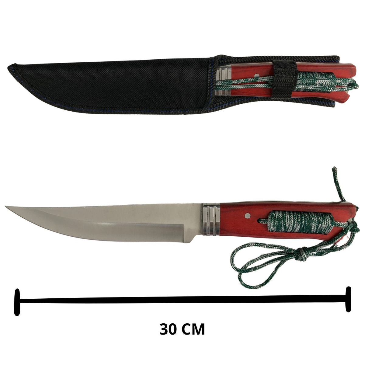 Cuchillo de acero inoxidable con cuerda de supervivencia JFK39 - foto 2