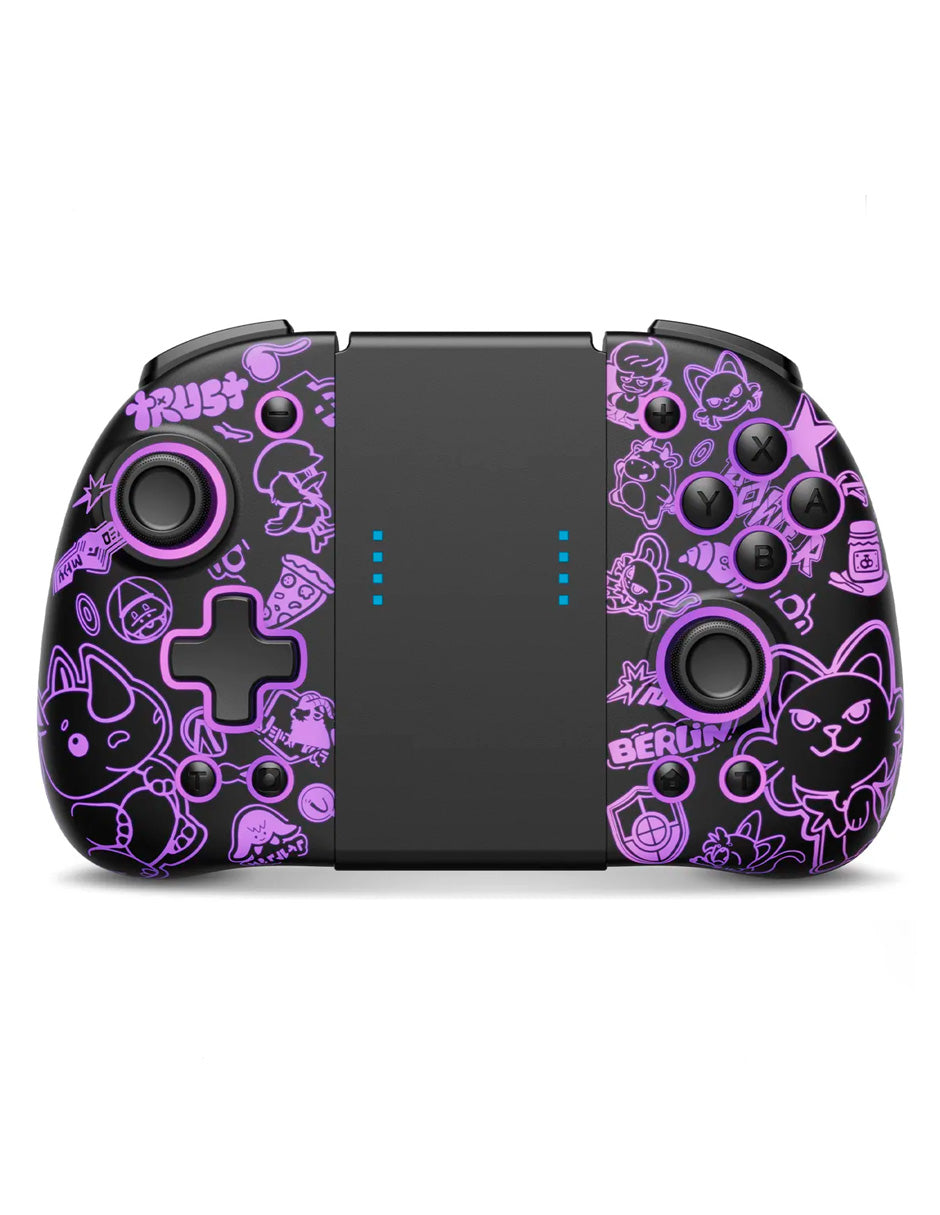 Joypad Pro Compatible con Nintendo Switch – Edición con Luz RGB Morado