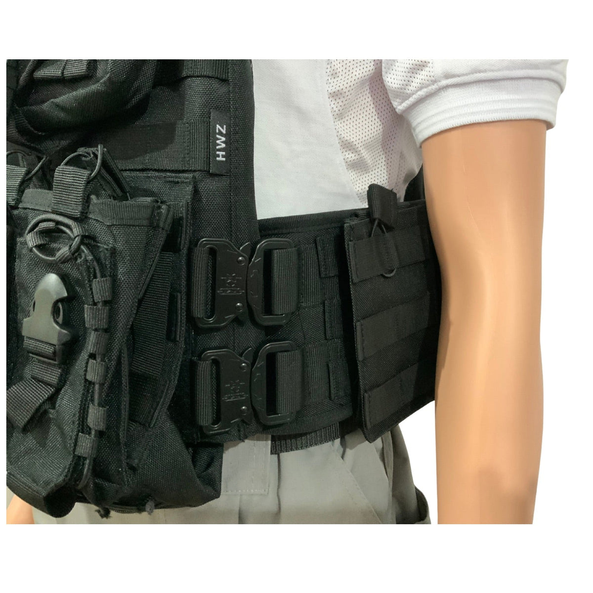 Chaleco táctico MOLLE con porta placas acolchado rígido y bolsas removibles - foto 5