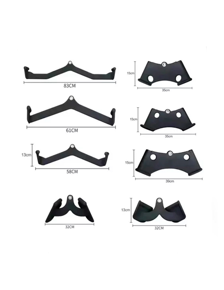 Kit Agarres para Poleas Petukita Box Gym Para Ejercitar Espalda 8 Pzs