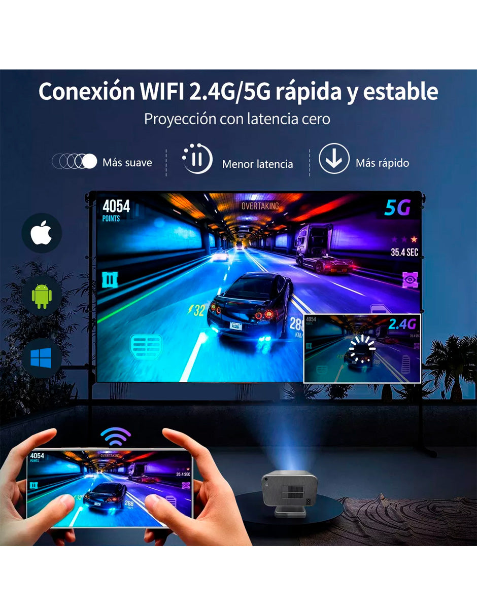 Proyector Portátil L1-NP1 Full Hd con Android/Wifi