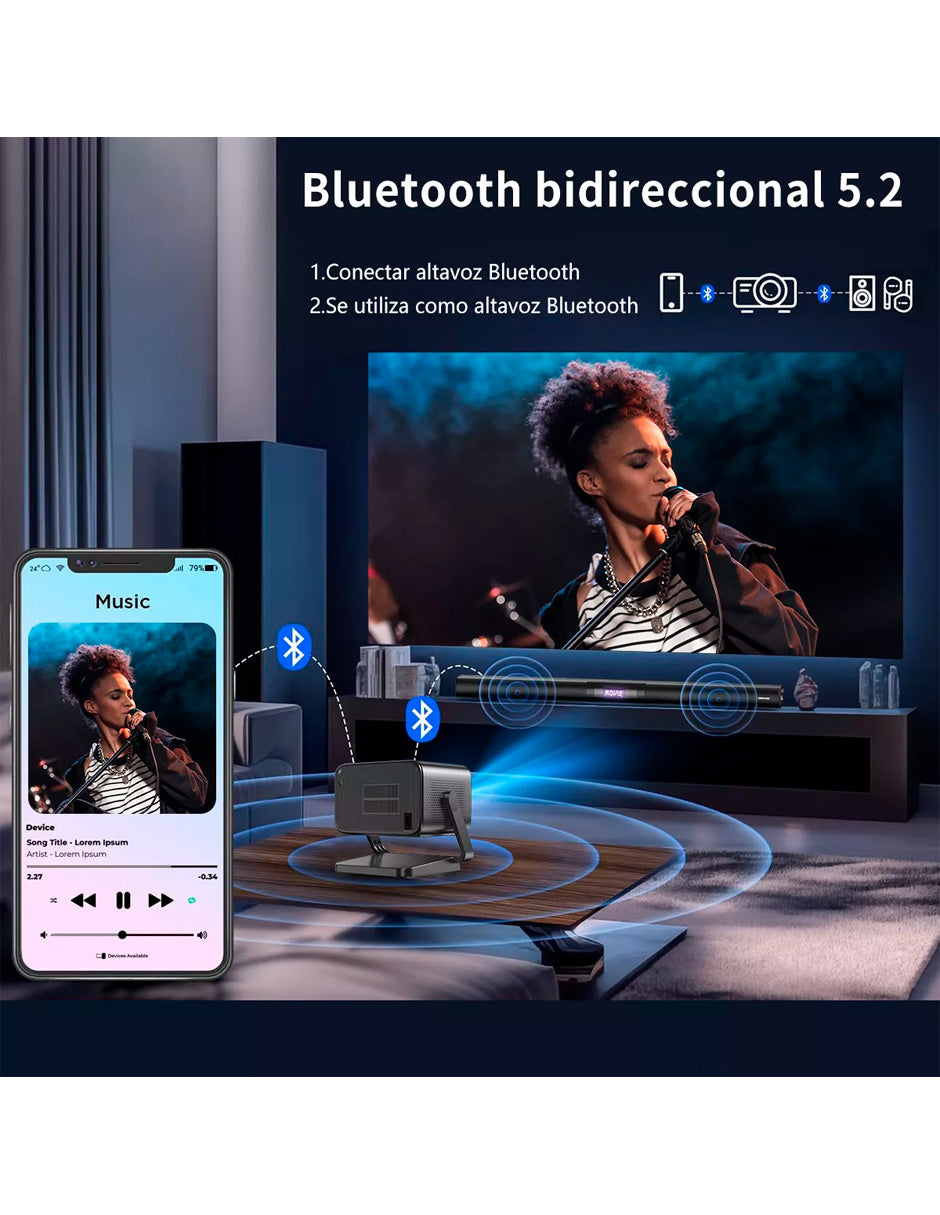 Proyector Portátil L1-NP1 Full Hd con Android/Wifi