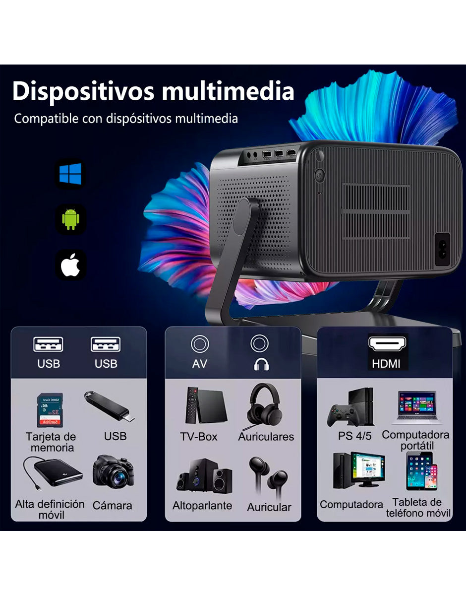 Proyector Portátil L1-NP1 Full Hd con Android/Wifi