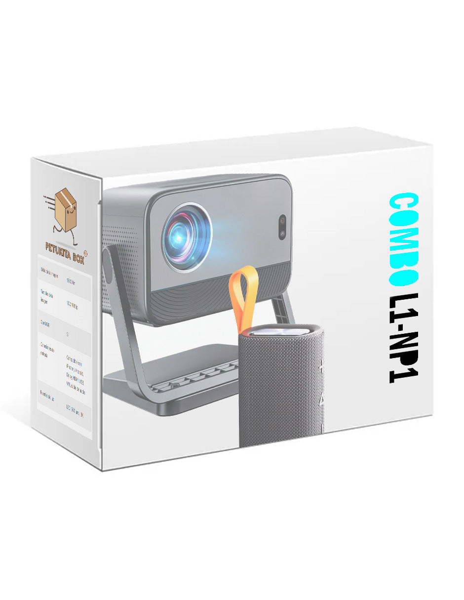 Combo Proyector Portátil L1-NP1 Full Hd con Android/Wifi + Bocina Portátil