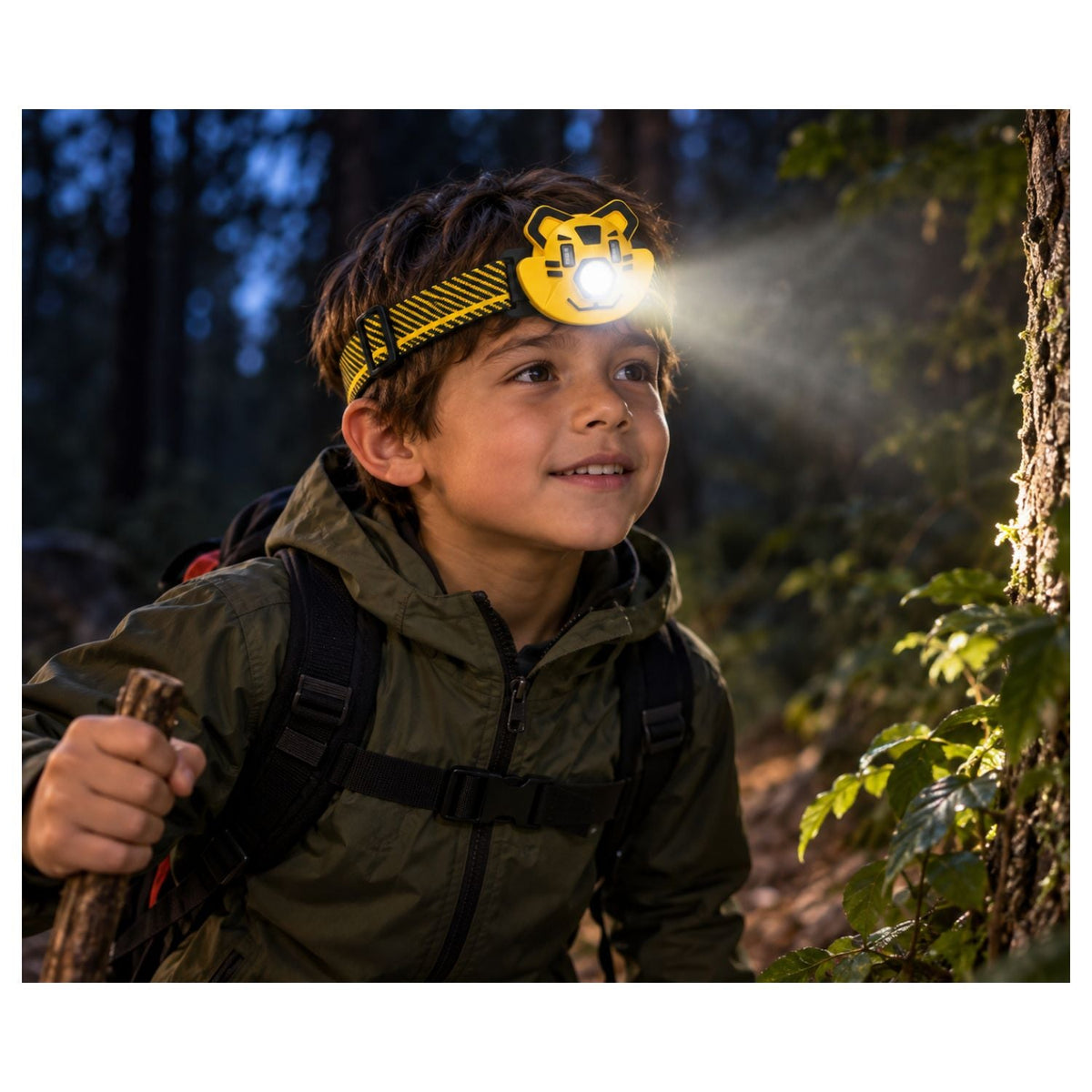 Lámpara frontal infantil con diseño de tigre y 4 modos de luz - foto 5