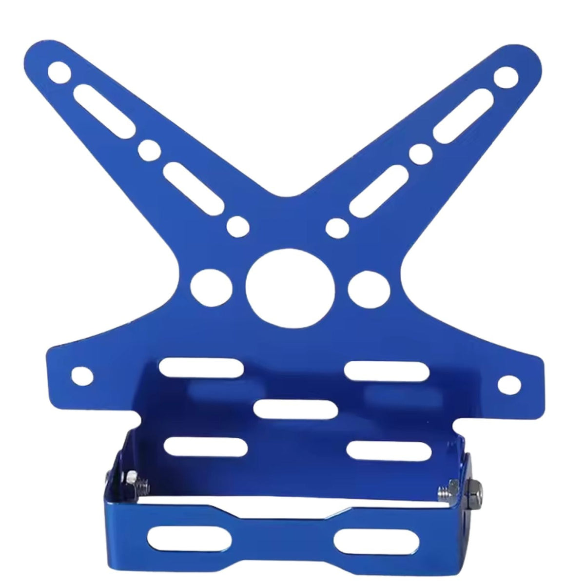 Porta placas universal para moto de aluminio CNC, ajustable, en varios colores - foto 7