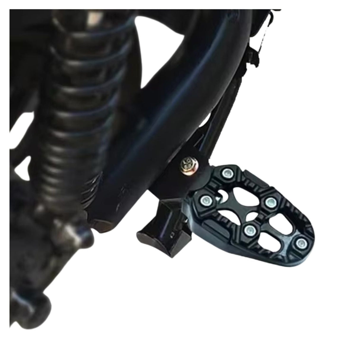 Estribos abatibles de aluminio antideslizantes para moto, negros - foto 4