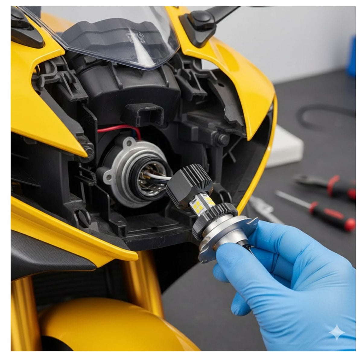 Foco LED tipo proyector con disipador de aluminio para moto y auto - foto 6