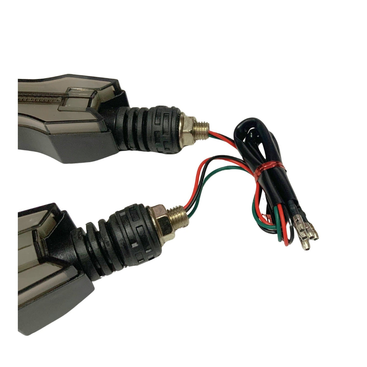 Par de direccionales LED tipo barra para moto con conectores bullet - foto 4