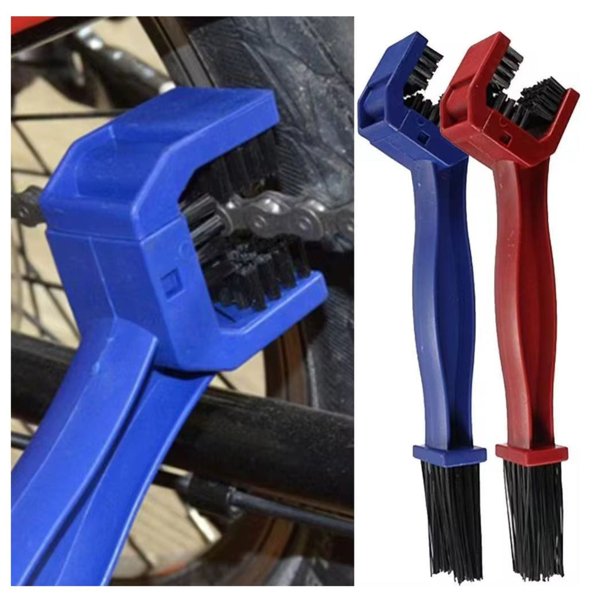 Cepillo limpiacadenas en U 360 grados para moto y bicicleta - foto 6