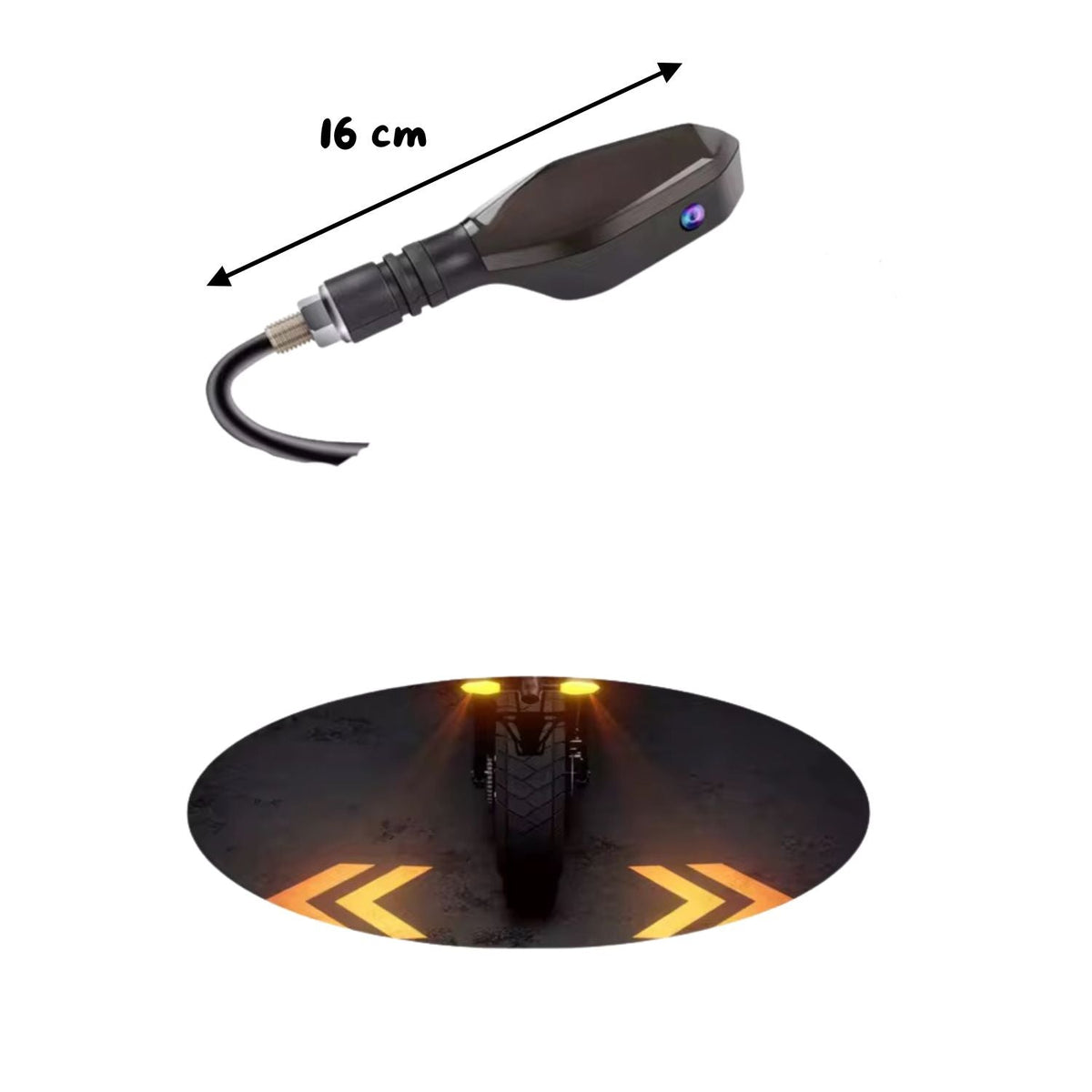 Intermitentes LED secuenciales ahumados para moto naked, 16 cm - foto 5