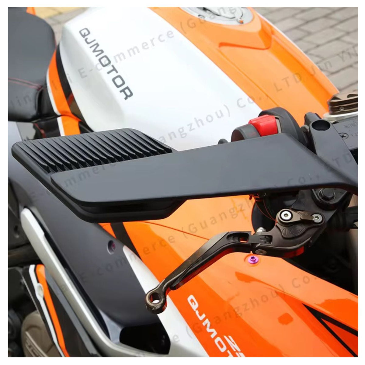 Espejos retrovisores plegables 2 en 1 estilo ala de viento para moto - foto 5