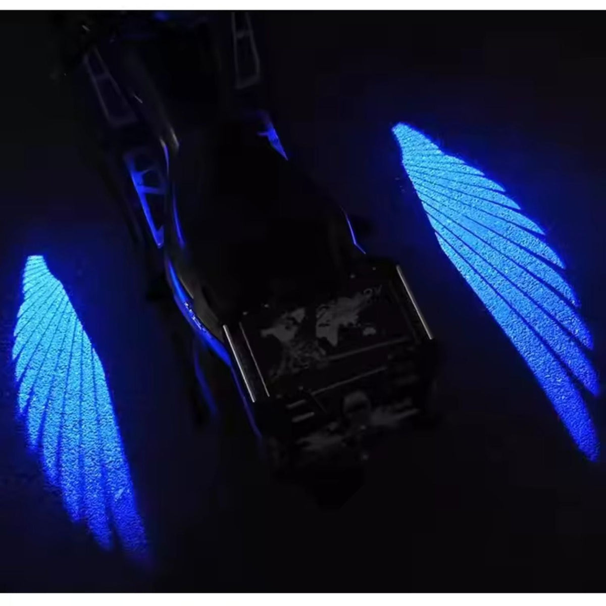 Luces LED de proyección tipo alas para moto, 12 V - foto 4