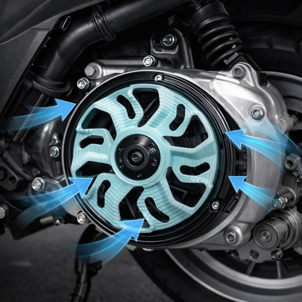 Cubierta disipadora de calor de aluminio CNC para scooter y moto GY6, 13 cm - foto 3
