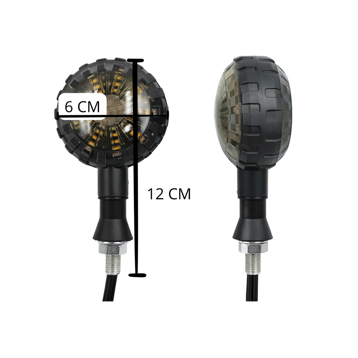 Direccionales LED universales para moto con lente ahumado, 12 V - foto 4