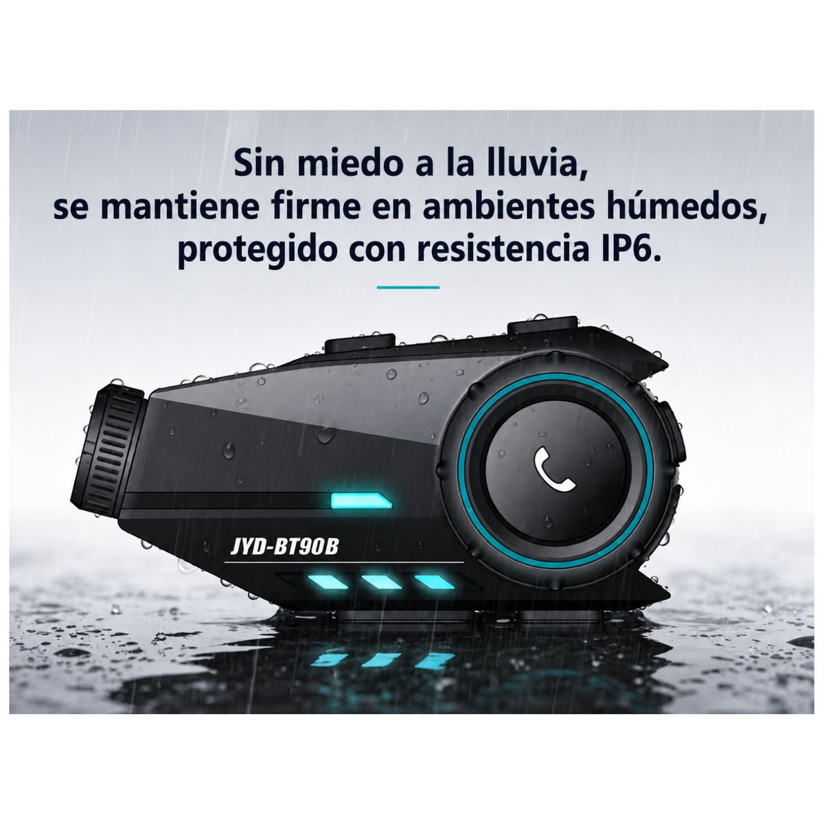 Intercom Bluetooth 5.4 para casco con cámara frontal y luz RGB - foto 10