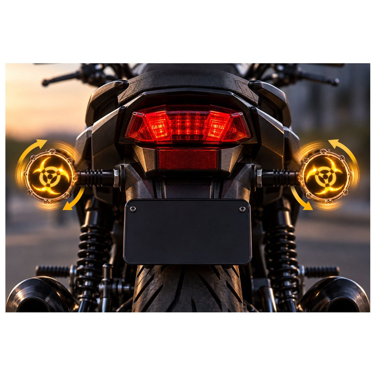 Luces intermitentes LED para moto, ámbar y multicolor con efecto giratorio - foto 4
