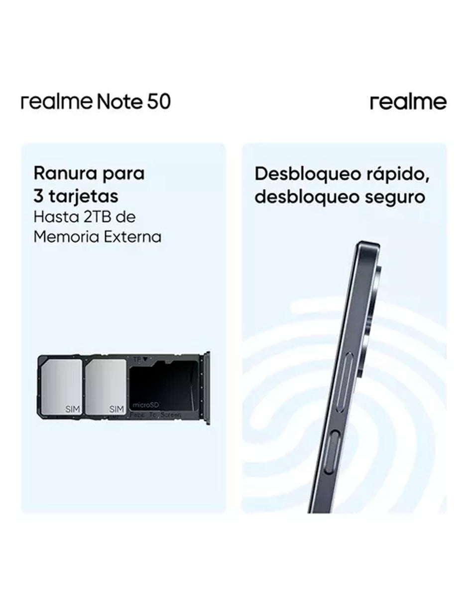 SmartPhone Note 50 4 gb Ram / 128 gb 13 mp Ai Cámara Ip54 5000 mah Negro