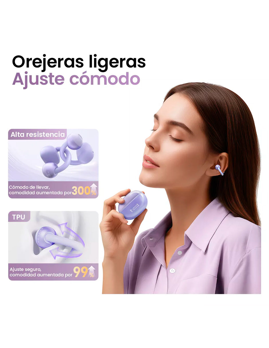 Audífonos OW03 Petukita Box Con Reducción De Ruido Con Clip + Estación de Carga