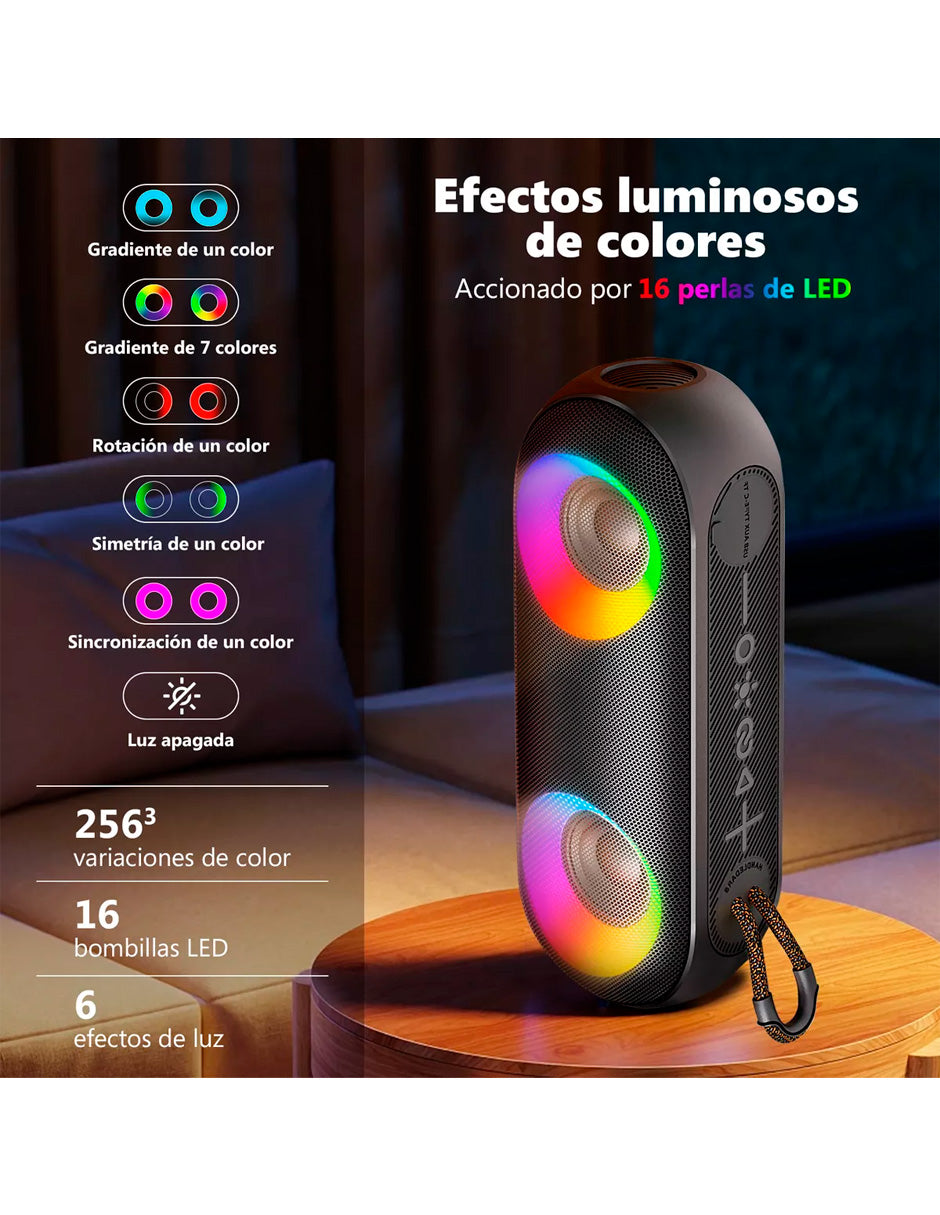 Combo Proyector 8000 Petukita Box Con Android/Wifi Full Hd 1080p Gris + Bocina con Luz Led