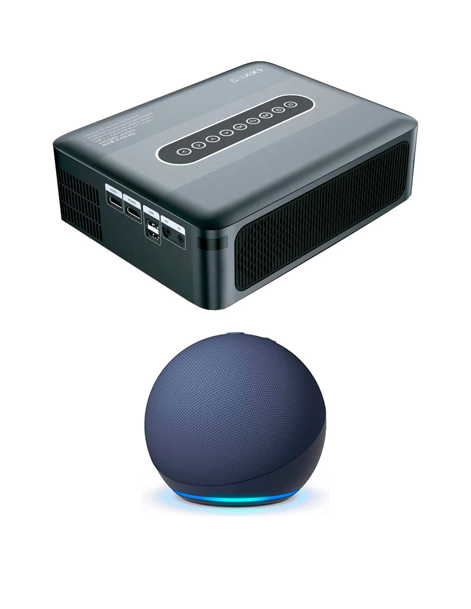 Combo Proyector Petukita Box Android Wifi Full Hd 8000 + Alexa
