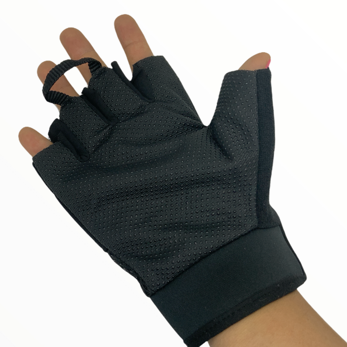 Guantes de medio dedo para ciclismo con velcro y palma antideslizante - foto 2