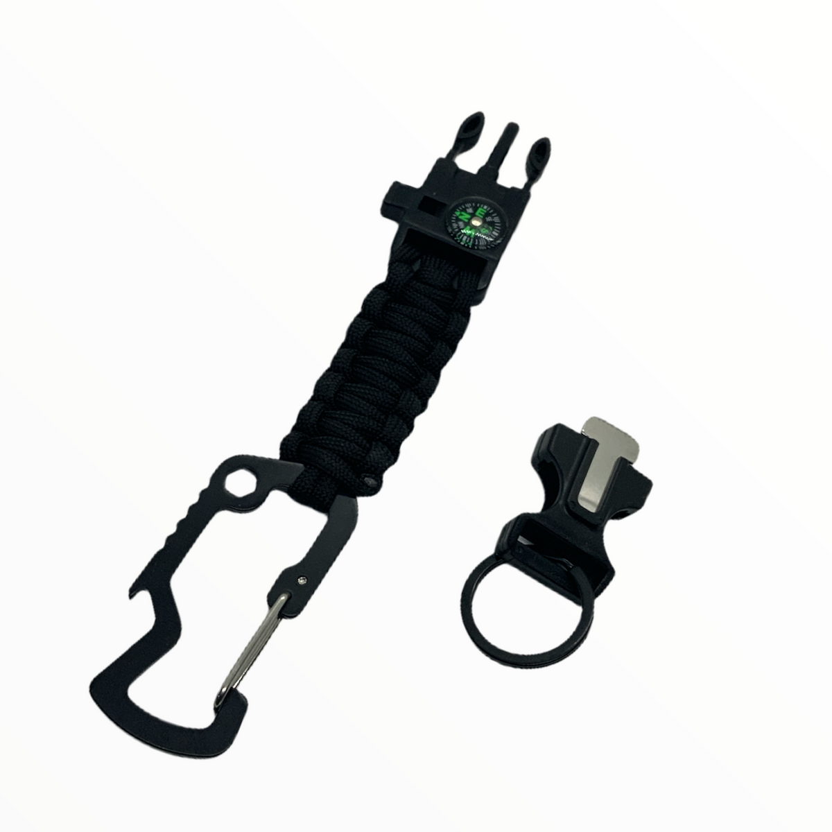 Arnés de supervivencia 8 en 1 con paracord, brújula, silbato y pedernal - foto 3