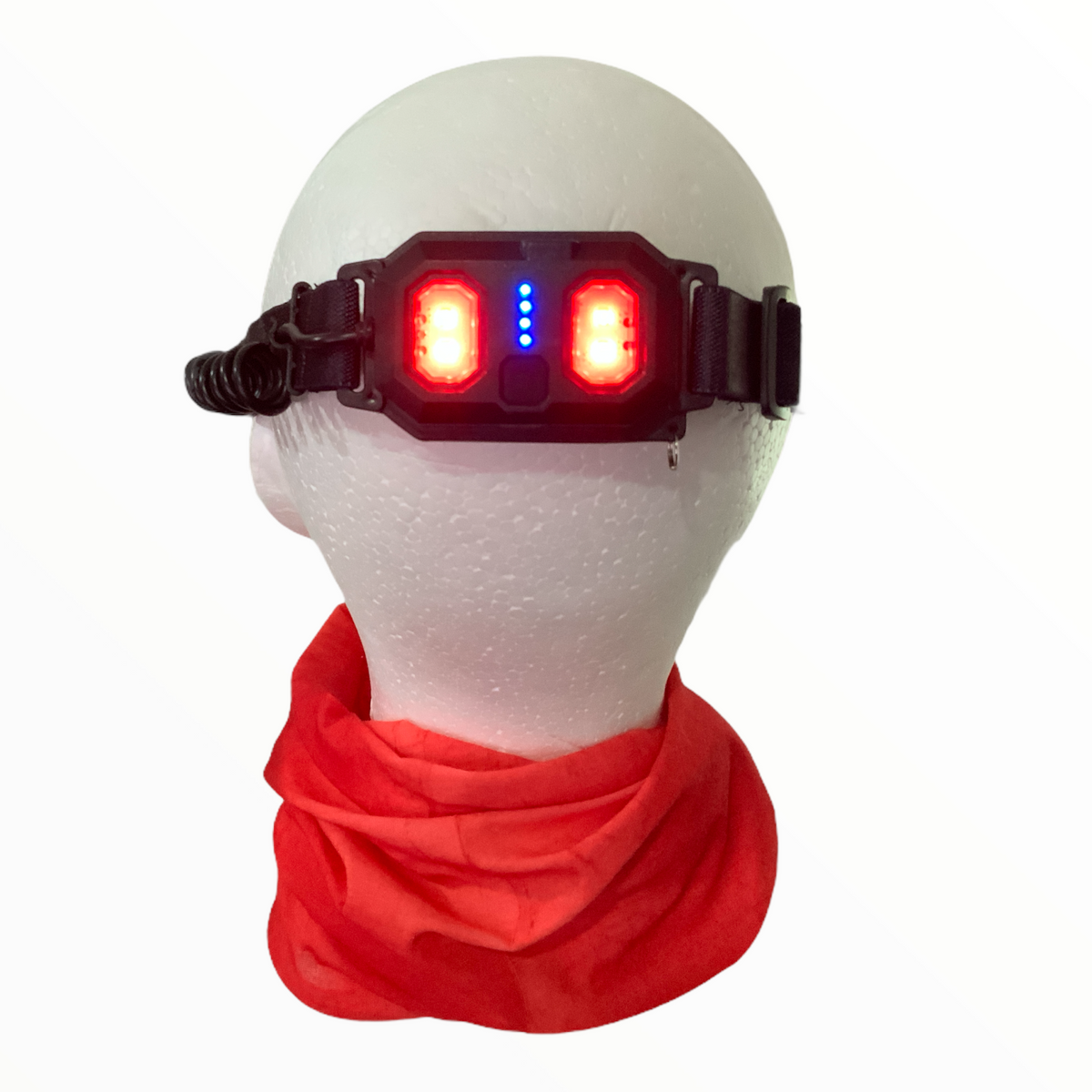 Lámpara de cabeza con 3 modos, luz roja trasera y nivel de carga XQ-T1 - foto 2