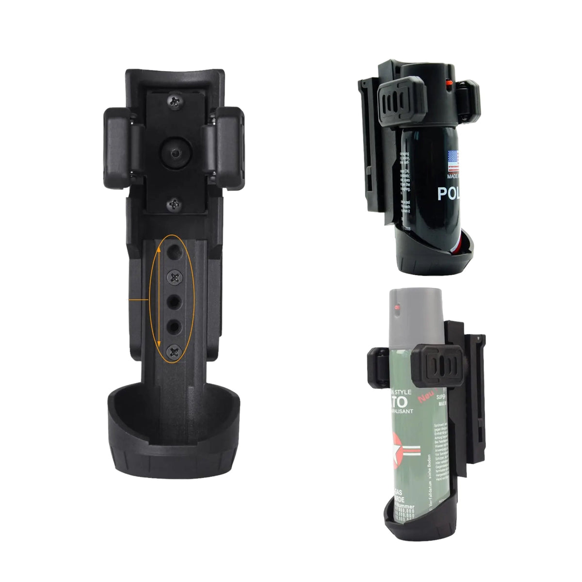 Fundas tácticas giratorias 360 para bastón, lámpara o gas, tres estilos - foto 3