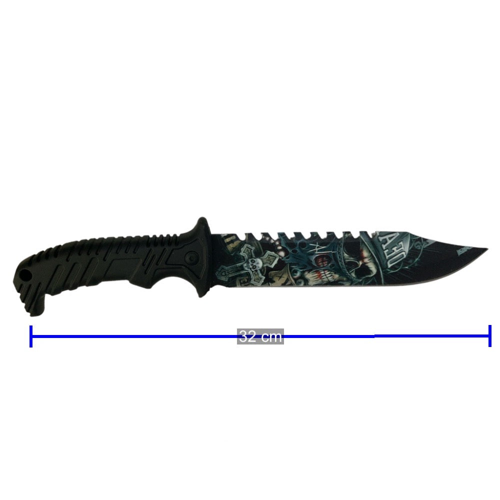 Cuchillo con diseño de calavera y funda, modelo SN122 - foto 2