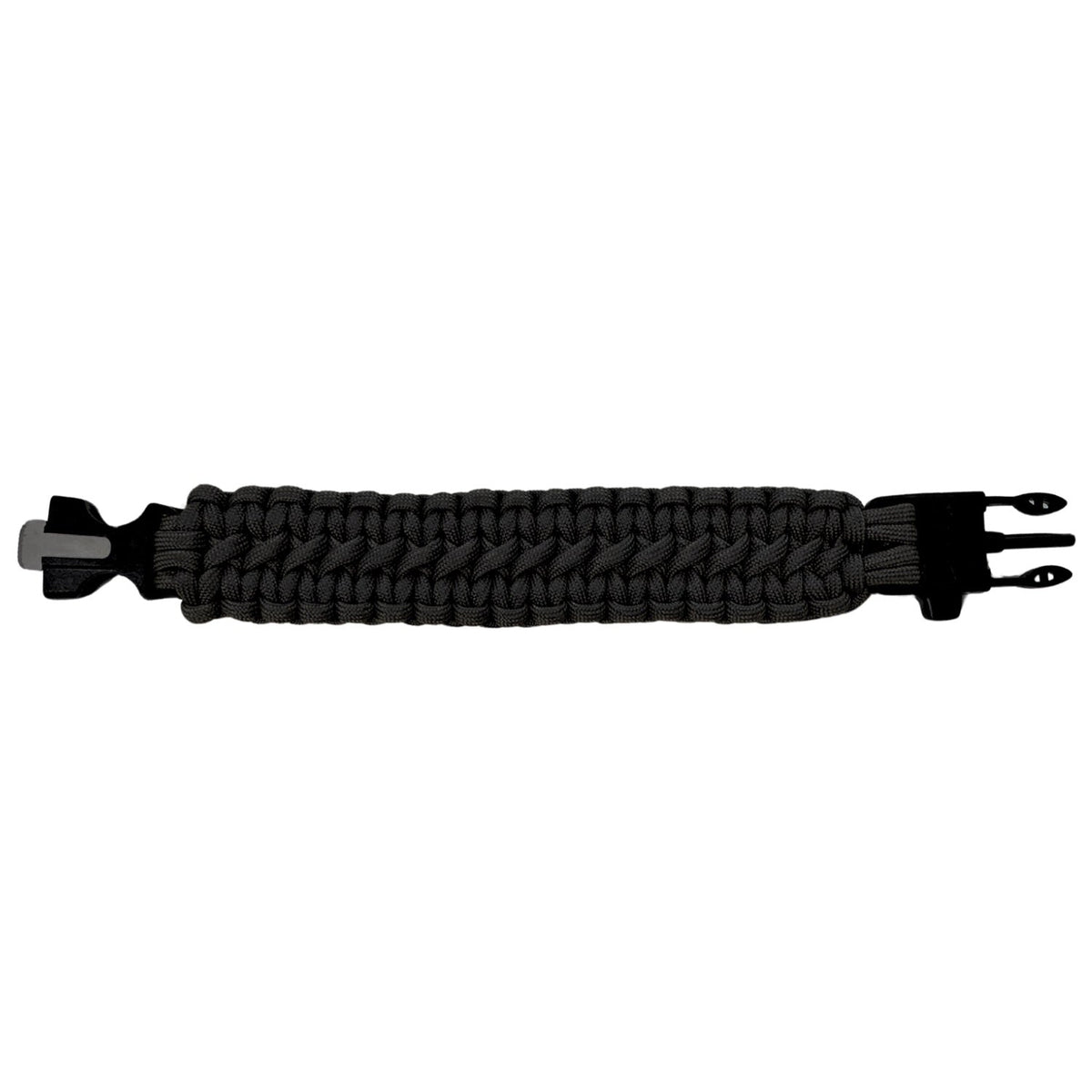 Pulsera paracord doble panza de víbora con pedernal y silbato SN181