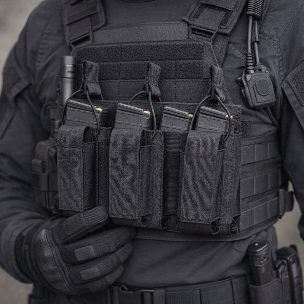 Portacargadores triple MOLLE de nylon para airsoft - foto 5