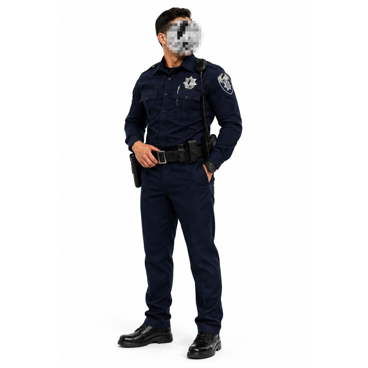 Pantalón de gala azul marino de tricotina para seguridad (SN281) - foto 4