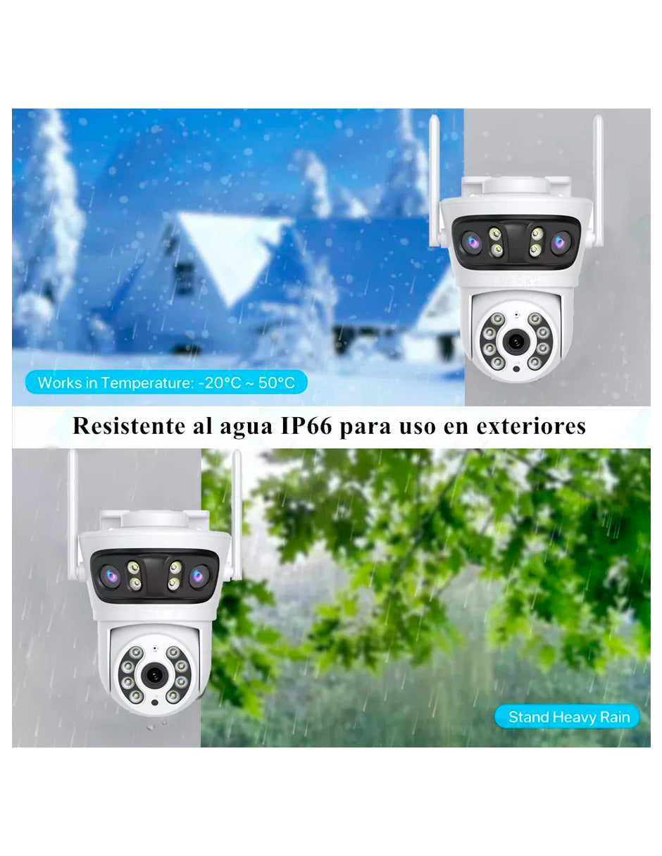 Cámara De Seguridad Petukita Box STAR3L01 Full HD/Wifi Exterior con Tres Lente