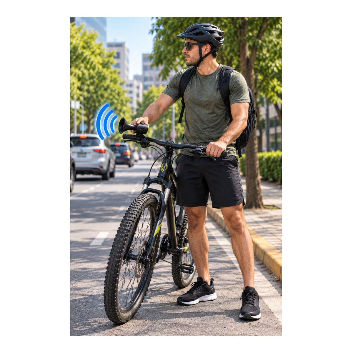 Claxon para bicicleta de 120 dB, compacto y resistente al agua IPX4 - foto 4
