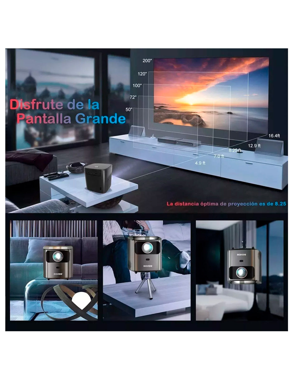 Proyector Portátil Petukita Box T08 con Android y Wifi / Bluetooth HD