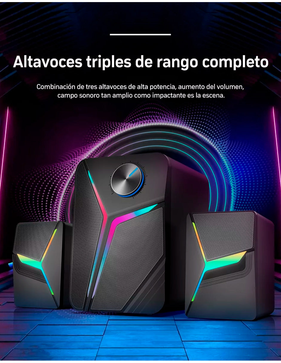 Combo Proyector Petukita Box T1 con Android 9.0 + Bocinas Con Luces Rgb Led