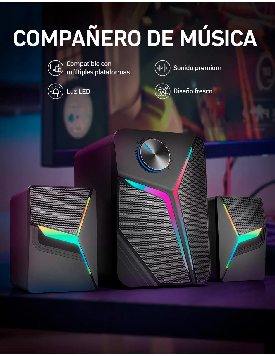 Combo Proyector Petukita Box T1 con Android 9.0 + Bocinas Con Luces Rgb Led